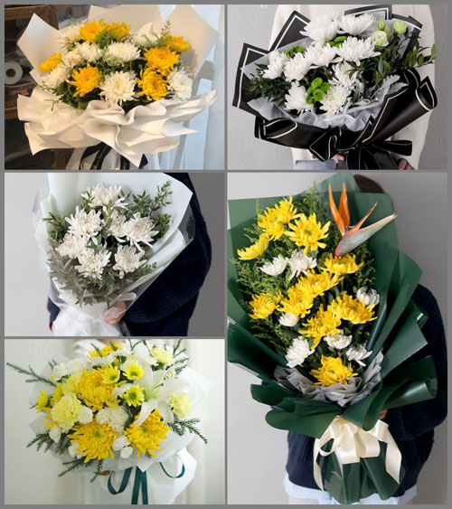 广东揭阳市揭西县凤江镇白事花束代送